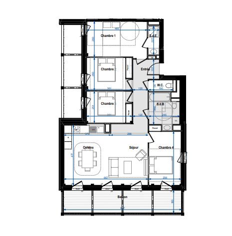APPARTEMENT T5 NEUF A VENDRE - BOURG ST MAURICE - 92.64 m2 - 619000€