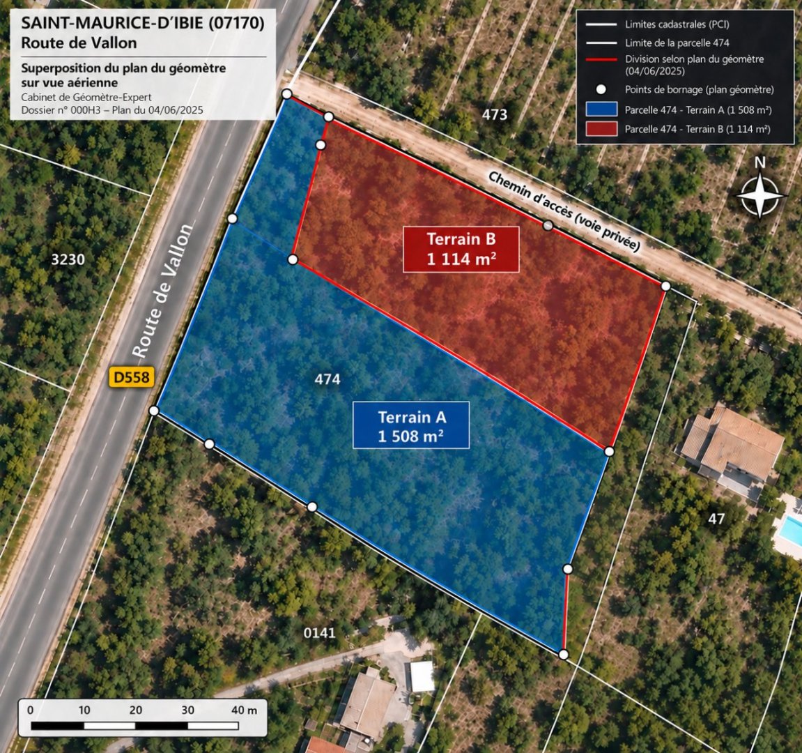 TERRAIN A VENDRE - ST MAURICE D IBIE - 56 000 &euro;